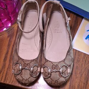Gucci Kids Brown Dress Shoes Very Worn Size 27/ 9 US